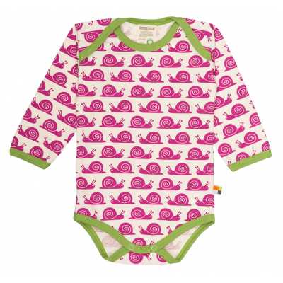 Body chiocciole viola maniche lunghe