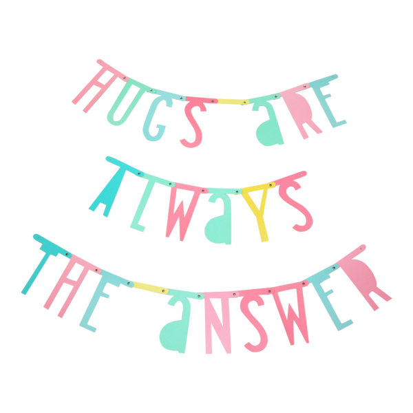 Ghirlanda lettere pastello